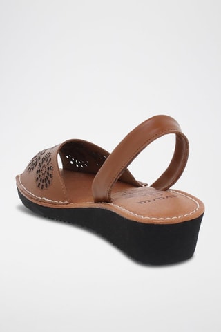 Sandales en cuir Avarca Menorquina - Marron et noir