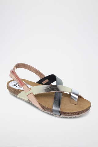Sandales en cuir  Blusandal - Doré et argenté