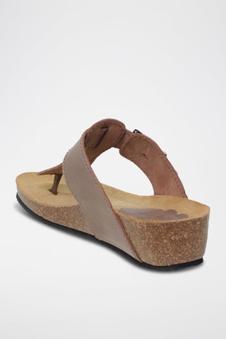 Mules en cuir  Blusandal - Taupe