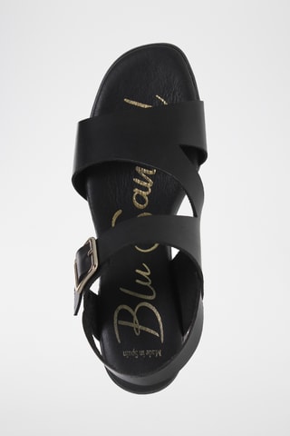 Sandales à talons en cuir - Noir