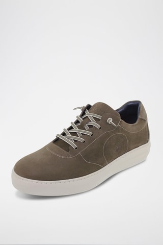 Leren Platform Sneakers - Kaki - Kaki