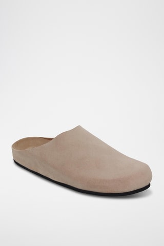 Nubuck Clogs - Beige