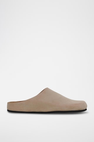 Nubuck Clogs - Beige