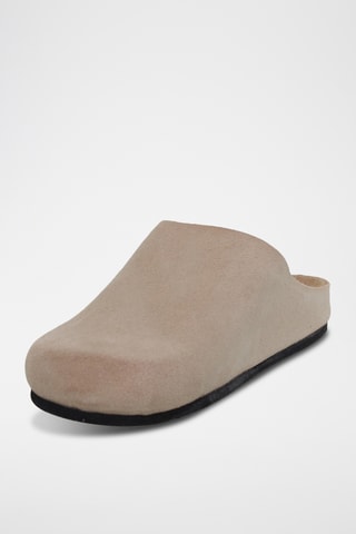 Nubuck Clogs - Beige