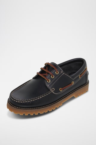 Leren Bootschoenen - Marineblauw
