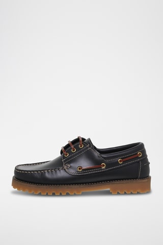 Leren Bootschoenen - Marineblauw