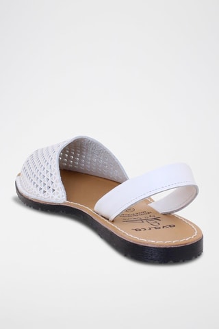Leren Sandalen Avarca Menorquina - Wit, zwart en bruin