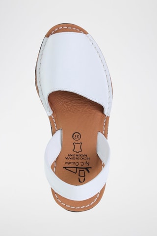Sandales en cuir Avarca Menorquina - Blanc, noir et marron