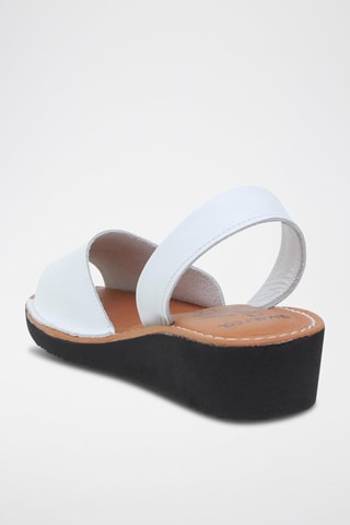 Sandales en cuir Avarca Menorquina - Blanc, noir et marron