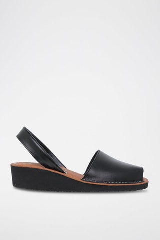 Sandales en cuir Avarca Menorquina - Noir, beige et marron