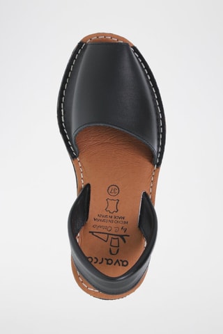 Sandales en cuir Avarca Menorquina - Noir, beige et marron