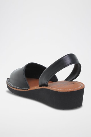 Sandales en cuir Avarca Menorquina - Noir, beige et marron