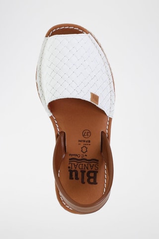 Sandales avarca plateformes en cuir  Blusandal - Blanc et marron