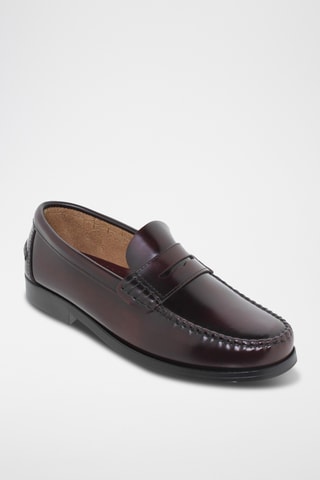 Leren Mocassins - Bordeauxrood