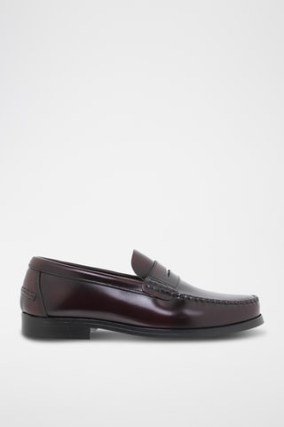 Leren Mocassins - Bordeauxrood