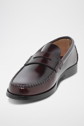 Leren Mocassins - Bordeauxrood