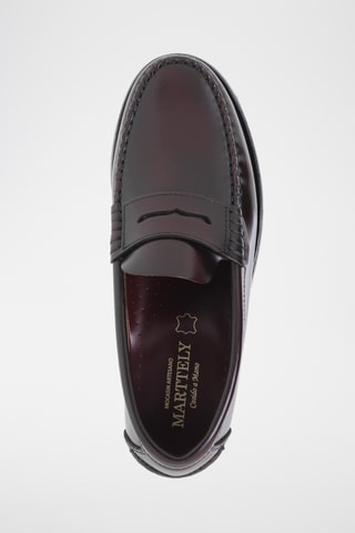 Leren Mocassins - Bordeauxrood