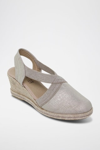 Sandalen met Sleehak - Beige