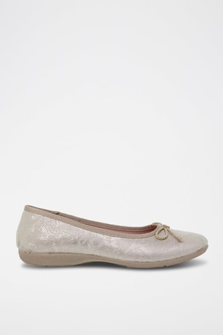 Leren Ballerina's Blusandal - 