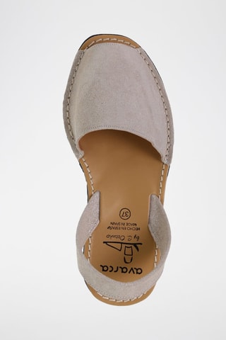 Nubuck Sandalen Avarca Menorquina - Beige en goudkleurig