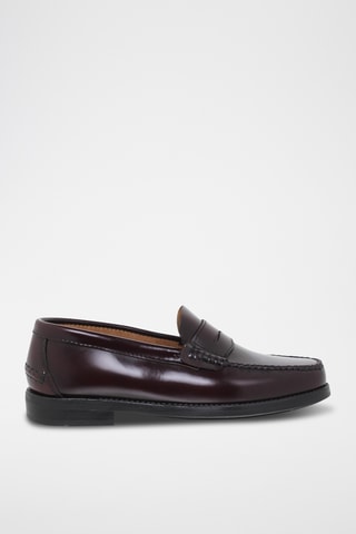 Leren Mocassins - Bordeauxrood