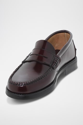 Leren Mocassins - Bordeauxrood