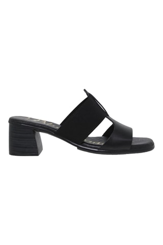 Mules à talons en cuir Blusandal - Noir