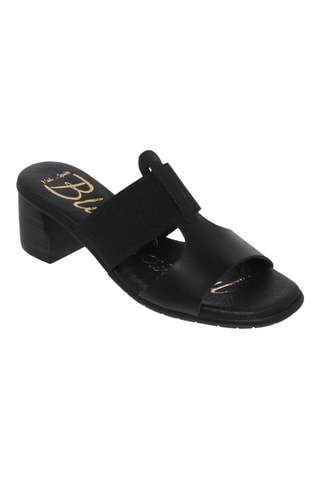 Mules à talons en cuir Blusandal - Noir