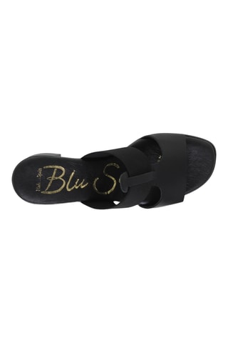 Mules à talons en cuir Blusandal - Noir