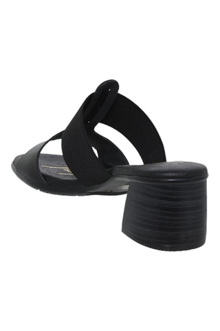 Mules à talons en cuir Blusandal - Noir