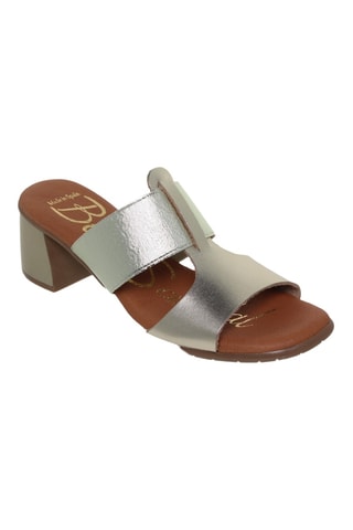 Mules à talons en cuir Blusandal - Doré