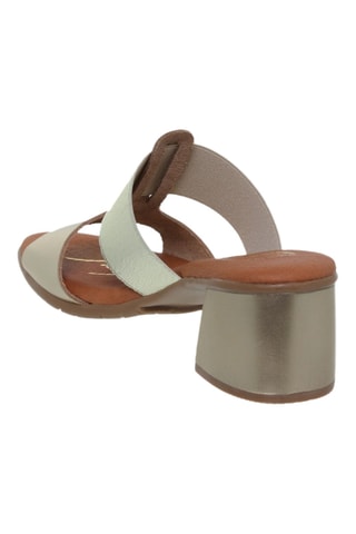 Mules à talons en cuir Blusandal - Doré