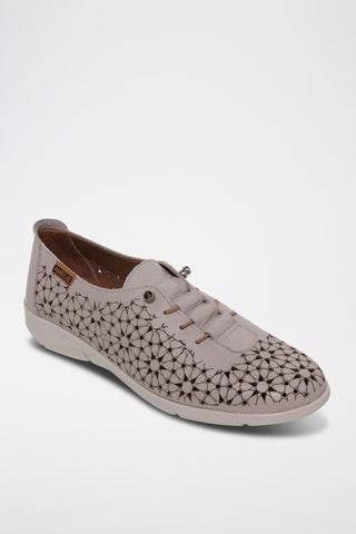 Leren Brogues - Beige