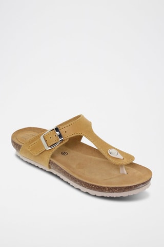 Leren Sandalen Blusandal - Geel en bruin