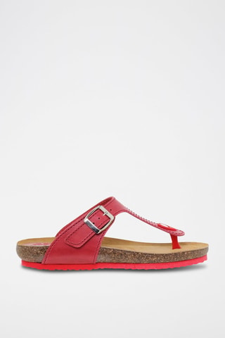 Leren Sandalen Blusandal - Rood en bruin