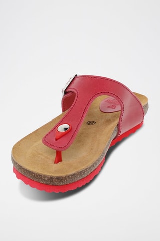 Leren Sandalen Blusandal - Rood en bruin