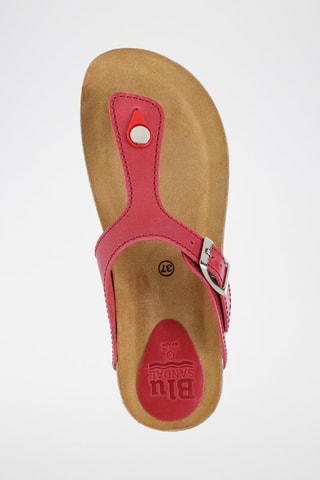 Leren Sandalen Blusandal - Rood en bruin