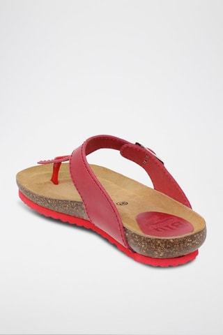 Leren Sandalen Blusandal - Rood en bruin