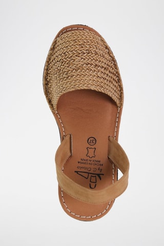 Sandales compensées en nubuck  Avarca menorquina - Marron