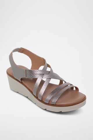 Leren Sandalen met Sleehak Amelie - 