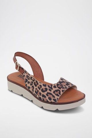 Sandales plateformes en cuir  Blusandal - Noir