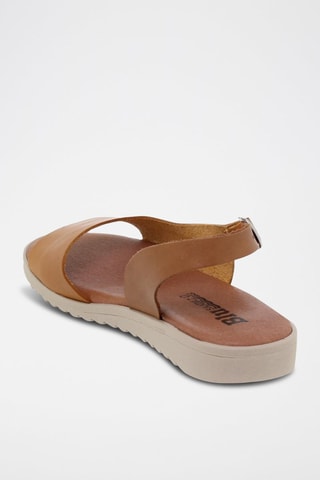 Leren Sandalen Blusandal - Geel en bruin