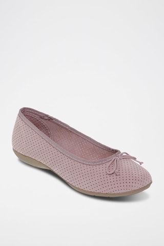Leren Ballerina's Blusandal - 