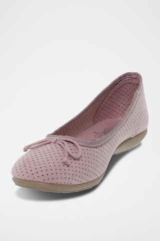 Leren Ballerina's Blusandal - 