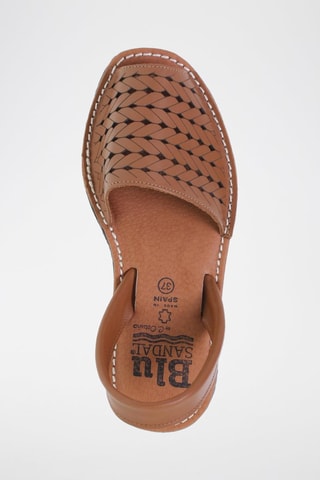 Leren Espadrilles met Sleehak Blusandal - 