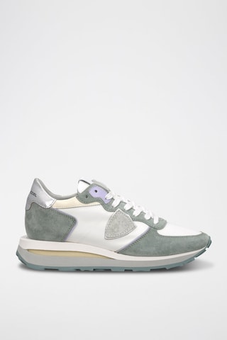 Baskets en cuir - Vert d'eau