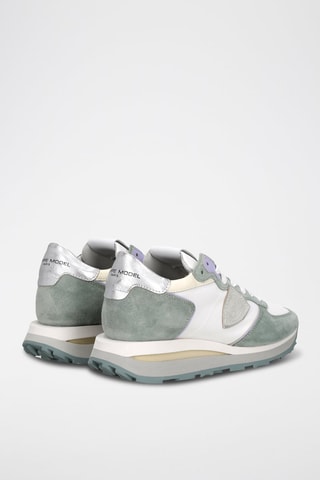 Baskets en cuir - Vert d'eau