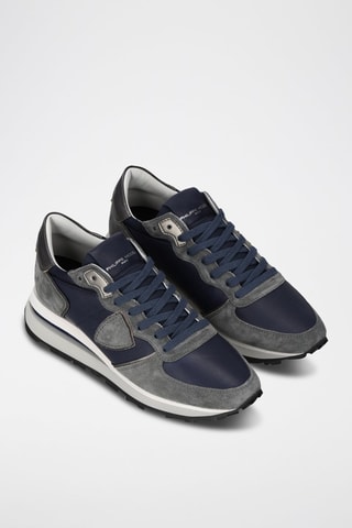 Baskets en cuir - Bleu marine