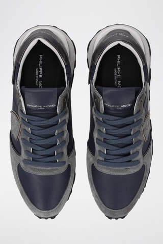 Baskets en cuir - Bleu marine