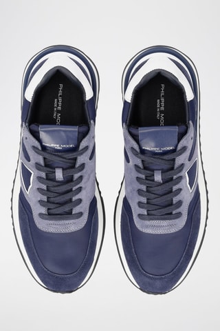 Baskets en cuir - Bleu marine